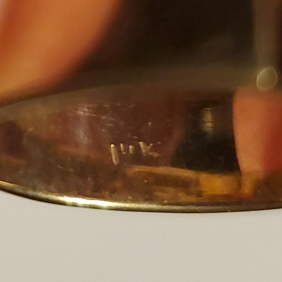 14K YELLOW GOLD UNISEX BEAUTIFUL DIAMOND & EMERALD RING - Picture 8 of 9